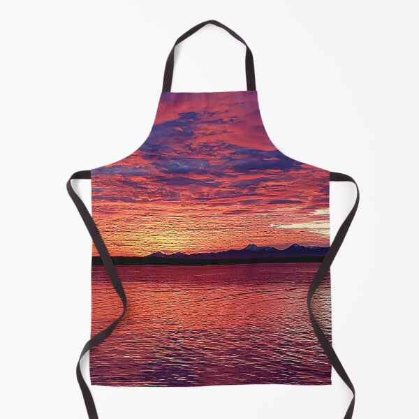 Item preview, Red and Purple Pacific Northwest Sunset from the Edmonds Ferry designed and sold by SeaChangeDesign.
