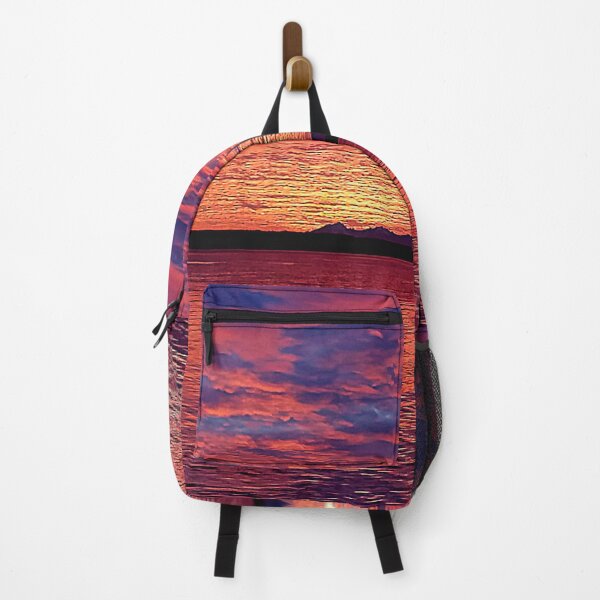 Item preview, Red and Purple Pacific Northwest Sunset from the Edmonds Ferry designed and sold by SeaChangeDesign.