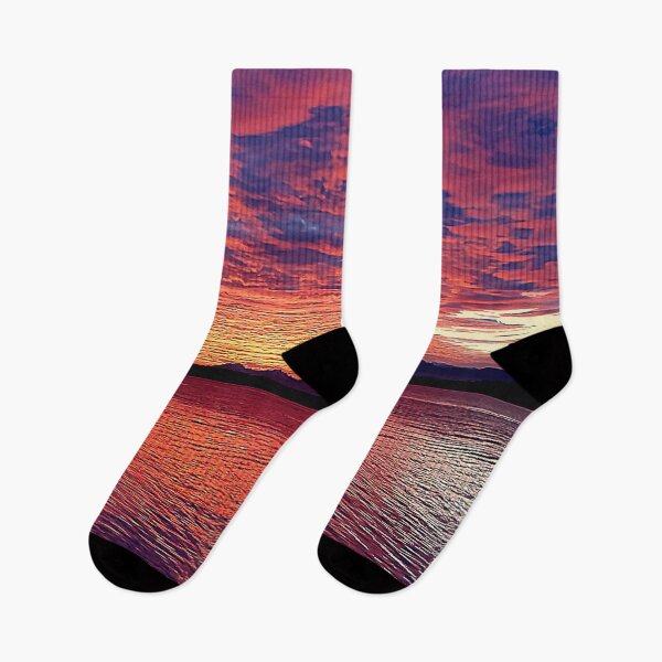 Item preview, Red and Purple Pacific Northwest Sunset from the Edmonds Ferry designed and sold by SeaChangeDesign.