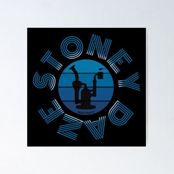 Item preview, Retro Vintage Sunset Blue Dab Rig-Stoney daze designed and sold by YomeHayin.