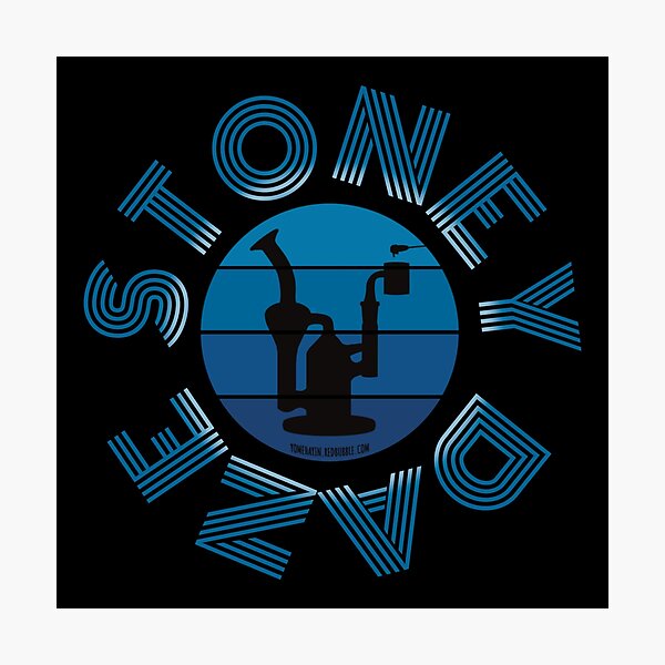 Item preview, Retro Vintage Sunset Blue Dab Rig-Stoney daze designed and sold by YomeHayin.