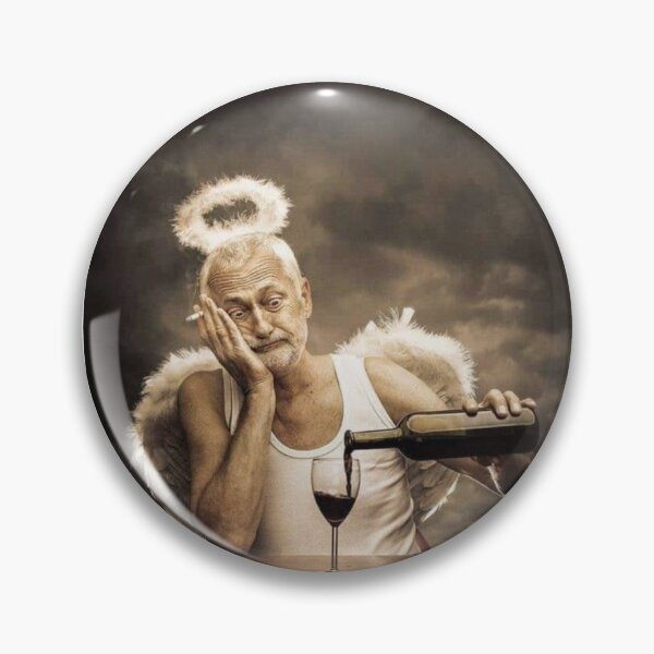 Item preview, Angel relaxes with wine and a cigarette designed and sold by Rashkin.
