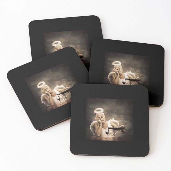 Item preview, Angel relaxes with wine and a cigarette designed and sold by Rashkin.