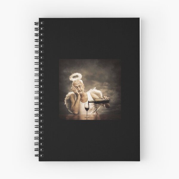 Item preview, Angel relaxes with wine and a cigarette designed and sold by Rashkin.