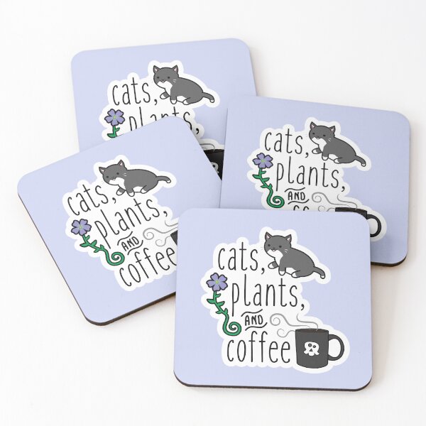 Item preview, Cats, Plants, and Coffee designed and sold by felinedreams.
