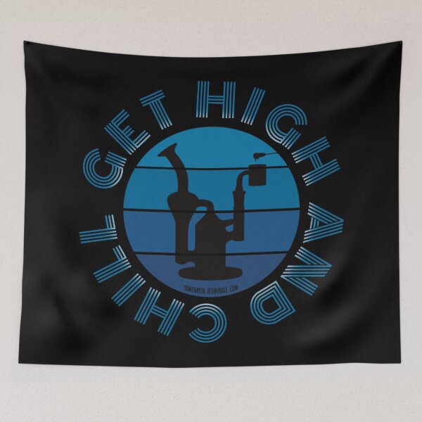 Item preview, Retro Vintage Sunset Blue Dab Rig-Get high and chill designed and sold by YomeHayin.