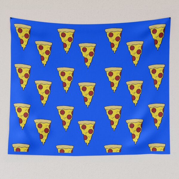 Item preview, All Over Dripping Pizza Print by The PizzaCat, Pizza Illustration, Cartoon Pizza, Hot Pizza designed and sold by pizzacatparty.
