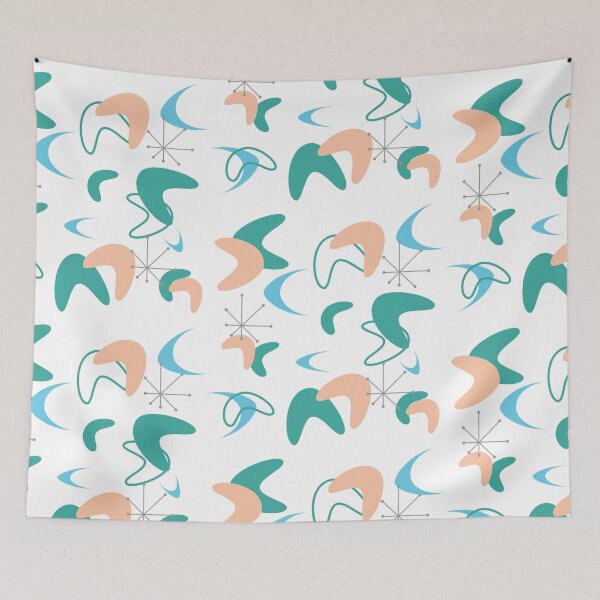 Item preview, 1950s style shape pattern - Retro Shapes - Mid-Century Modern designed and sold by CattlettArt.