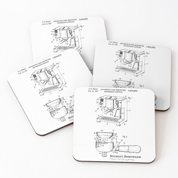 Item preview, Espresso Coffee Patent, Coffee Blueprint, Coffee Art, Kitchen Decor designed and sold by anodyle.