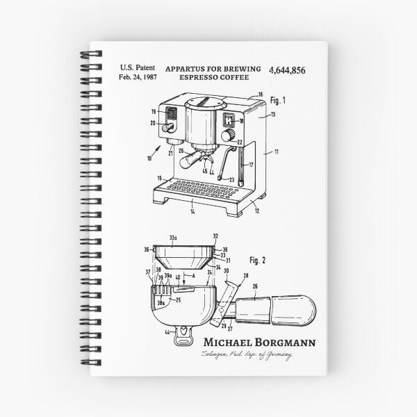 Item preview, Espresso Coffee Patent, Coffee Blueprint, Coffee Art, Kitchen Decor designed and sold by anodyle.