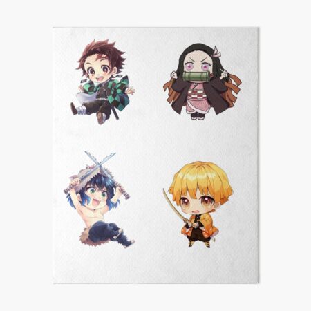 chibi tanjiro demon slayer characteres    Art Board Print