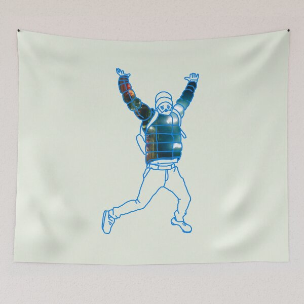 Item preview, This puffer jacket man is jumping for joy! designed and sold by HFGjewels.