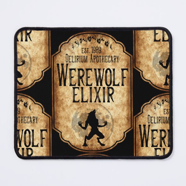 Item preview, Werewolf Elixir potion label designed and sold by Haus of Delirium.