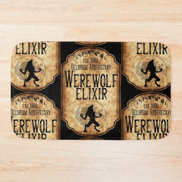 Item preview, Werewolf Elixir potion label designed and sold by Haus of Delirium.