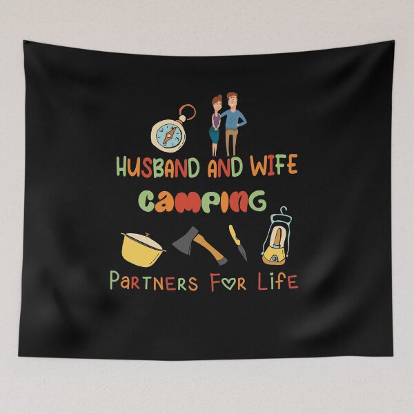 Item preview, Husband And Wife Camping Partners For Life Funny Couple Camping Lovers Gift Funny Love Camping Quote  designed and sold by pedrored369.
