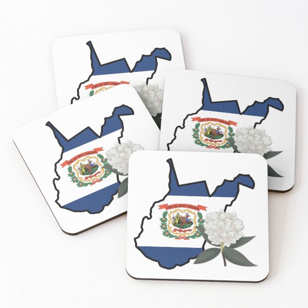 Item preview, State of West Virginia Flag with State Flower Rhododendron designed and sold by Gsallicat.