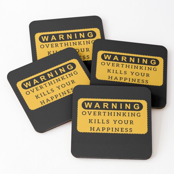 Item preview, Warning Overthinking Kills Your Happiness designed and sold by barotel34.