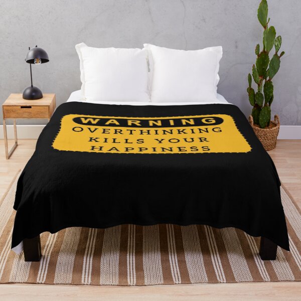 Item preview, Warning Overthinking Kills Your Happiness designed and sold by barotel34.