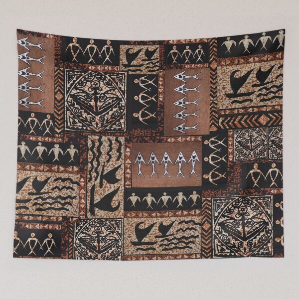 Item preview, Hawaiian Sailing Canoe Tapa Cloth designed and sold by J Marielle Designs.