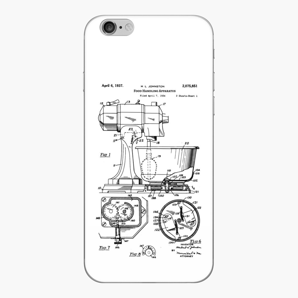 1937 KitchenAid Mixer Patent / food handling apparatus  iPad Case & Skin  for Sale by anodyle