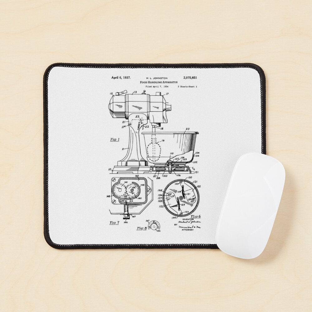 1937 KitchenAid Mixer Patent / food handling apparatus  iPad Case & Skin  for Sale by anodyle