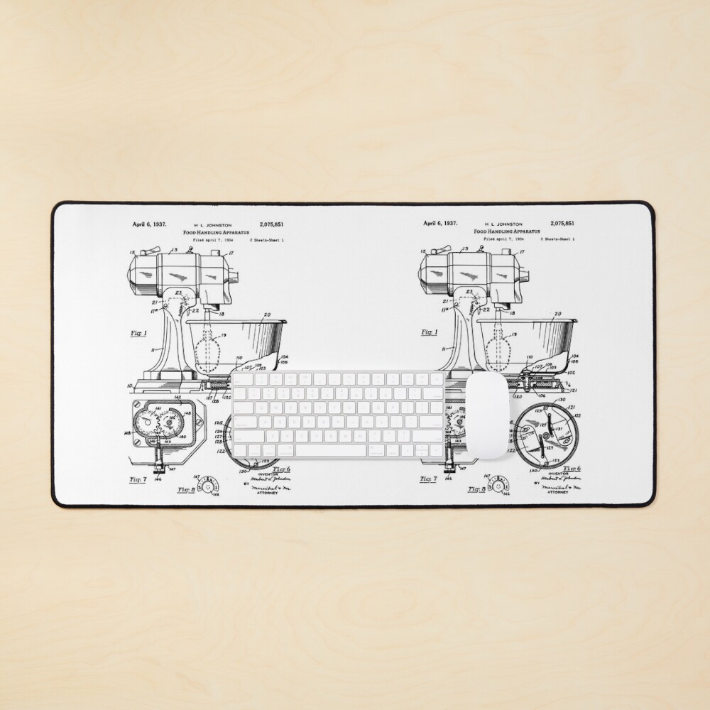 1937 KitchenAid Mixer Patent / food handling apparatus  iPad Case & Skin  for Sale by anodyle