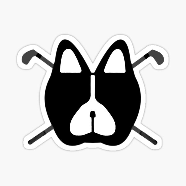 "Dog Golf Logo with White " Sticker by DogGolf Redbubble