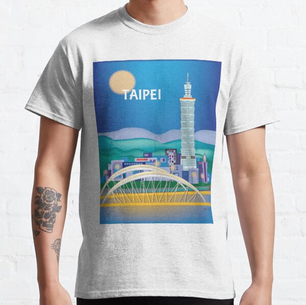 Item preview, Taipei, Taiwan - Skyline Illustration by Loose Petals designed and sold by LoosePetals.