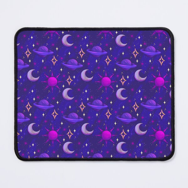 Item preview, Celestial Galaxy Moon Stars Sun Planets Space Universe Purple Pink Blue Cute Pattern designed and sold by jellicube.
