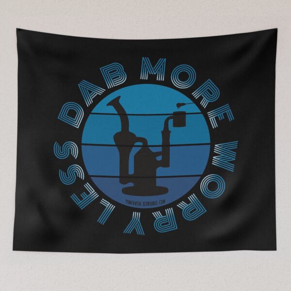 Item preview, Retro Vintage Sunset Blue Dab Rig-Dab more worry less  designed and sold by YomeHayin.
