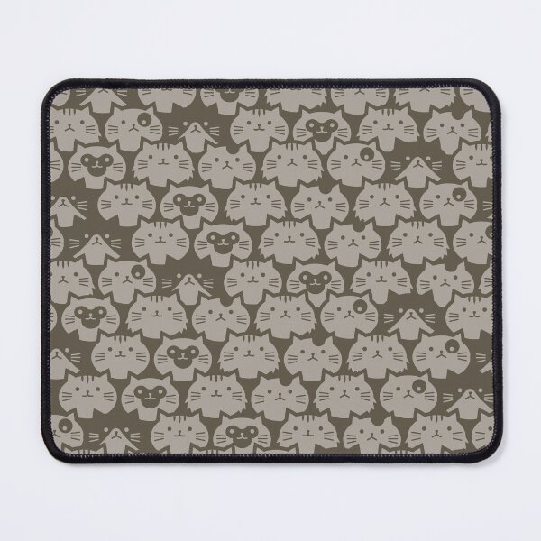Item preview, GREEN All Over Cat Print, Cat Camo, Cute Cat Faces, Camp Cat Illustration by The PizzaCat designed and sold by pizzacatparty.