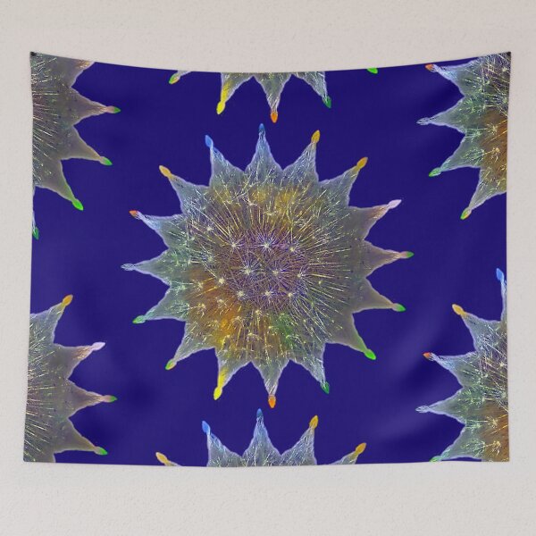 Item preview, Royal Blue Abstract Dandelion by Iritof designed and sold by iritof.