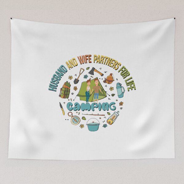 Item preview, Husband And Wife Camping Partners For Life Funny Couple Camping Lovers Gift Lovely Couples Camping Cute Quote  designed and sold by pedrored369.