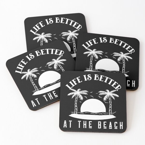 Item preview, Life Is Better At The Beach Sunset Waves Palm Trees designed and sold by LadySaltwater.