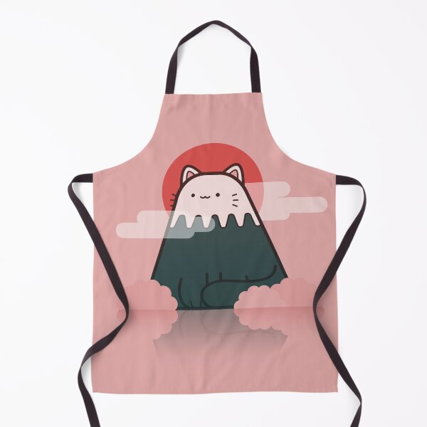 Item preview, Japan Mt Fuji Cat with clouds & sun designed and sold by EverythingACat.