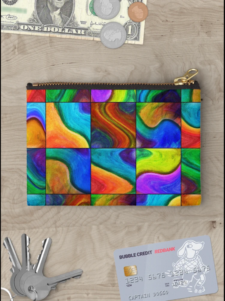 Thumbnail 3 of 4, Zipper Pouch, patchwork designed and sold by Reflection of You.
