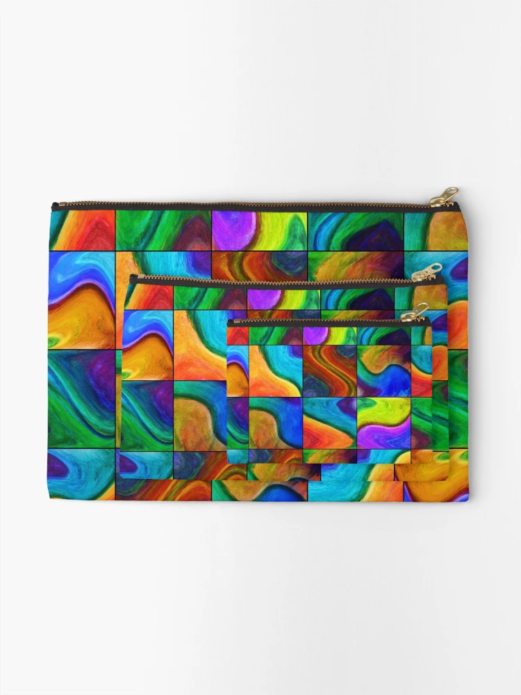 Thumbnail 2 of 4, Zipper Pouch, patchwork designed and sold by Reflection of You.