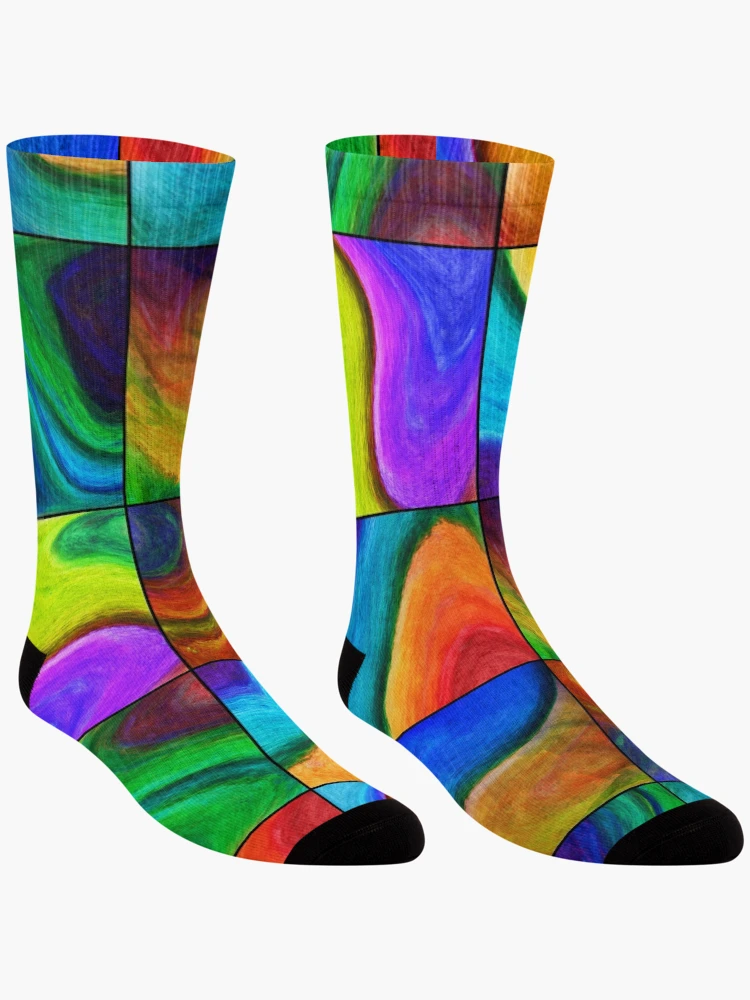 Thumbnail 3 of 5, Socks, patchwork designed and sold by Reflection of You.