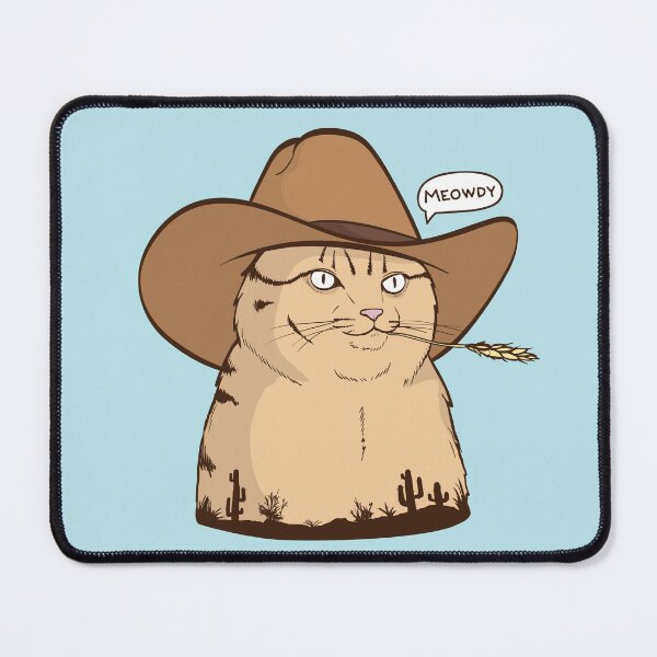 Item preview, Meowdy Cat, Cowboy Cat, Meowdy Pawtna, Western Cat Illustration by The PizzaCat designed and sold by pizzacatparty.