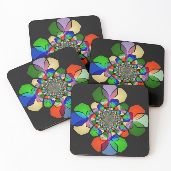 Item preview, Fun Green Red Blue Gold Geo Infinity Shape  designed and sold by SeaChangeDesign.