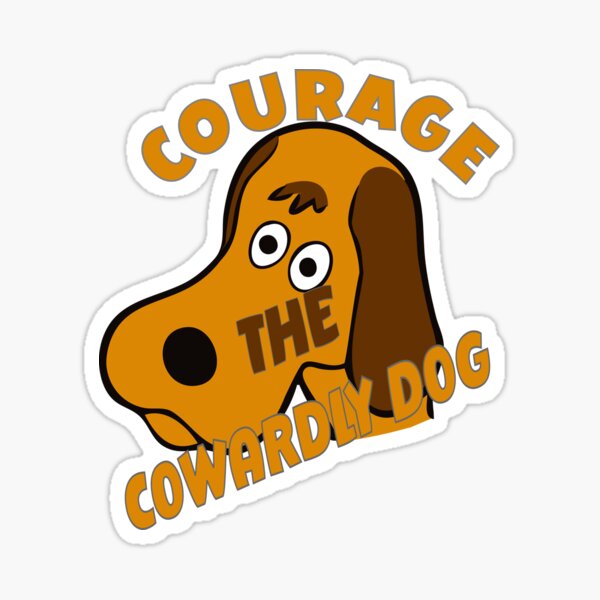 "Courage The Cowardly Dog" Sticker for Sale by StarWheels | Redbubble