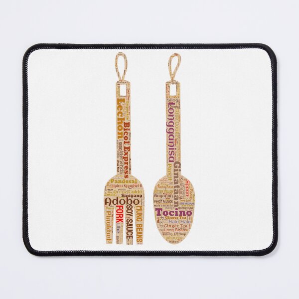 Item preview, Spoon and Fork with Filipino Food Word Cloud designed and sold by DastardLee.