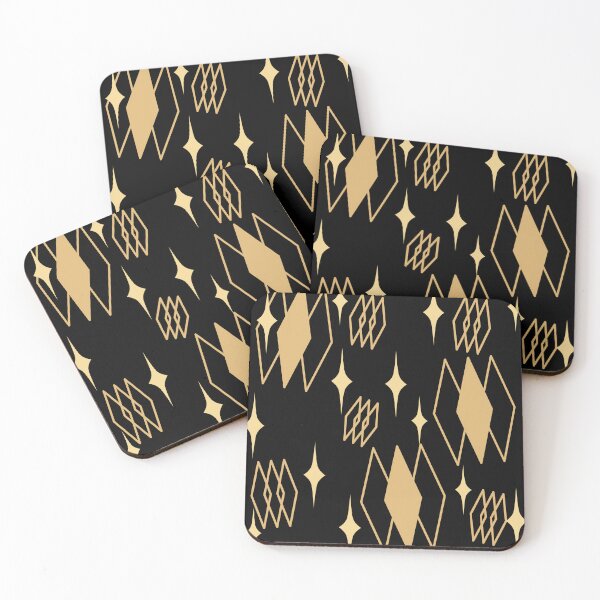 Item preview, Starlight - Lounge - Gold Regal Retro Geometric Shapes - Luxury Mid-Century Modern designed and sold by CattlettArt.
