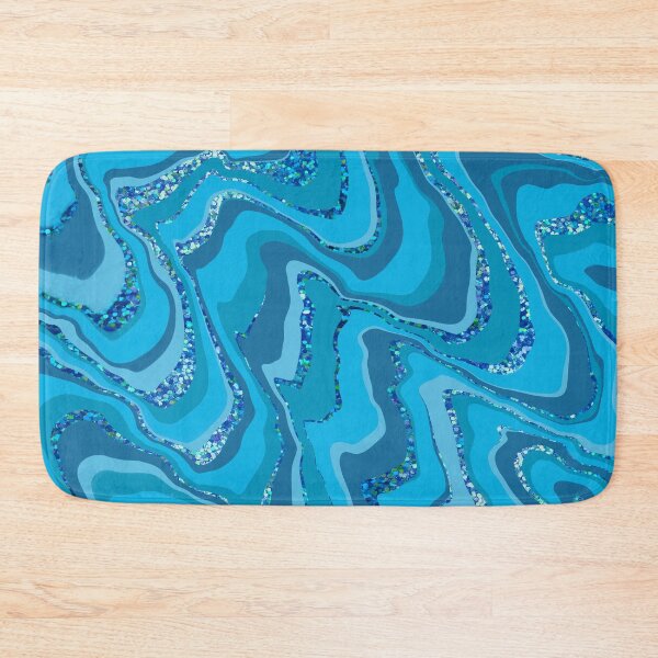Item preview, Blue Liquid Marble Paint Pour designed and sold by Julie Erin Designs.