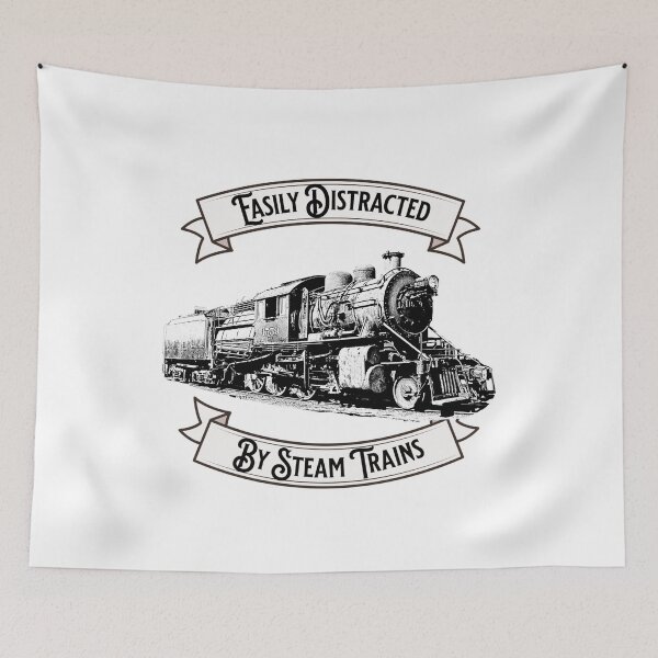 Item preview, Easily Distracted by Steam Trains Engine Locomotive designed and sold by TheTrainRoom.