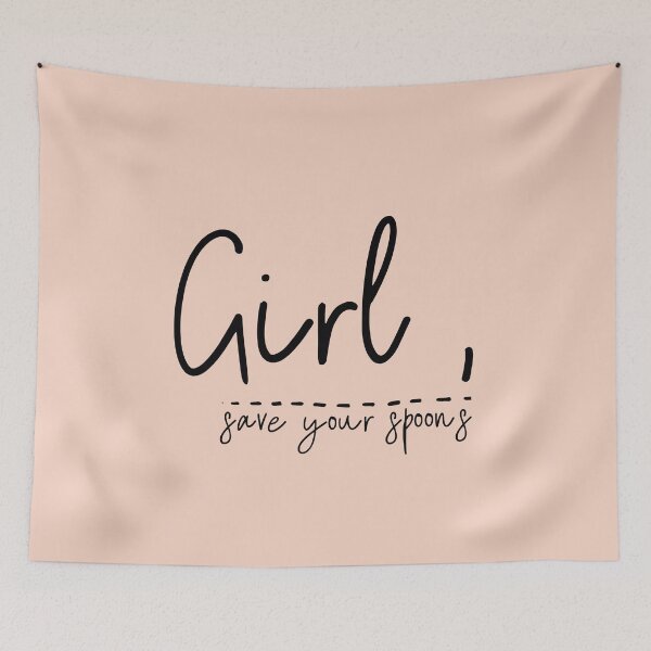 Item preview, Girl Save Your Spoons, Funny Spoonies, Spoonie Gift, designed and sold by SweetbeStore.