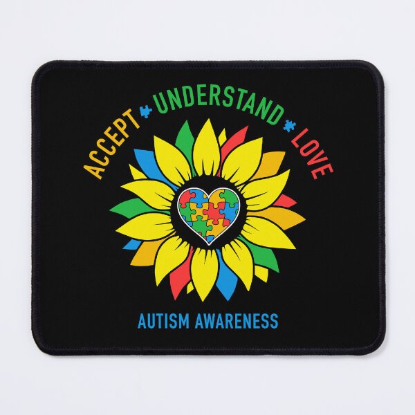 Item preview, Accept Understand Love Autism Awareness Sunflower designed and sold by sundae-artisan.