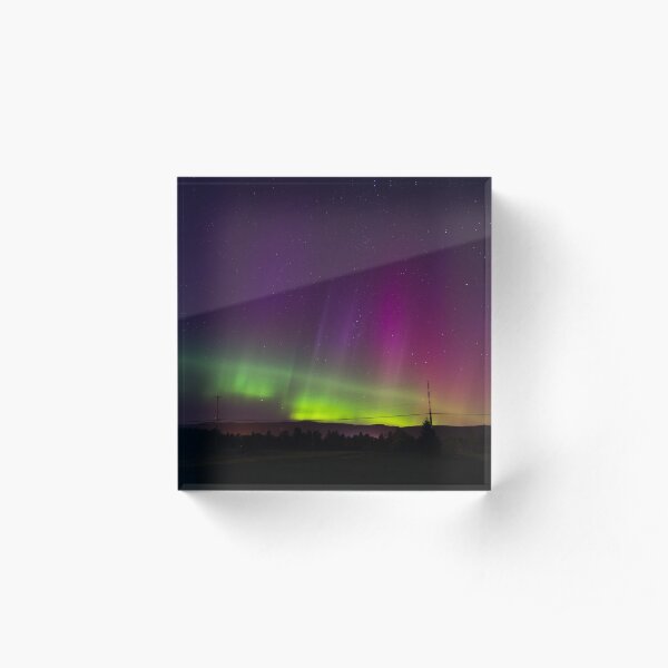 Northern Lights Acrylic Block