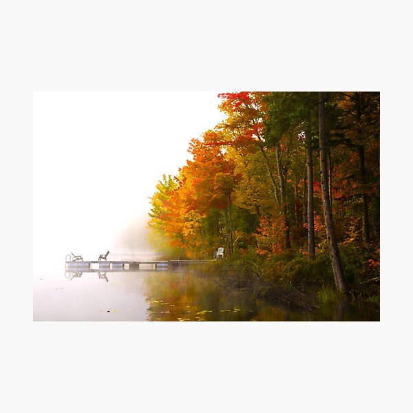 Autumn mist Photographic Print