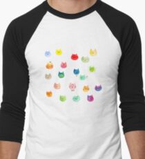Cat confetti Men's Baseball ¾ T-Shirt